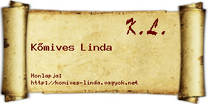 Kőmives Linda névjegykártya
